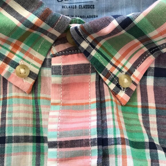 Izod Saltwater Relaxed Classics Shirt Men XL Green Plaid Button Down Pocket - Picture 9 of 12